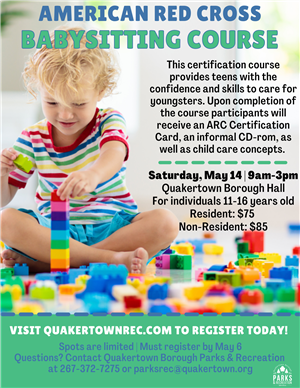 Quakertown Parks & Recreation: American Red Cross Babysitting Course